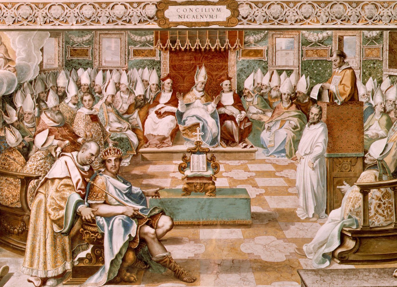 Le concile de Nicée par Nebbia Cesare. Bibliothèque vaticane.