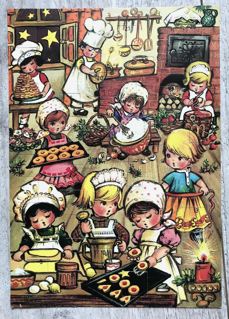 Calendrier de l'avent des années 30 ou 40