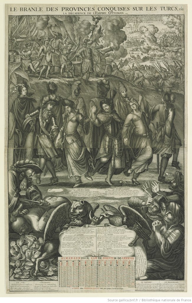 Almanach de 1688, le branle des provinces conquises sur les turcs, oû la décadence de l'Empire ottoman