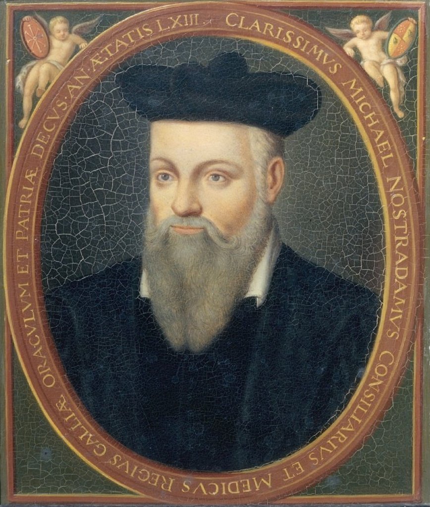 Michel de Nostre-Dame, dit Nostradamus, astrologue (1503-1566), peinture de César de Nostre-Dame (1555-1629), conservée au château de Versailles
