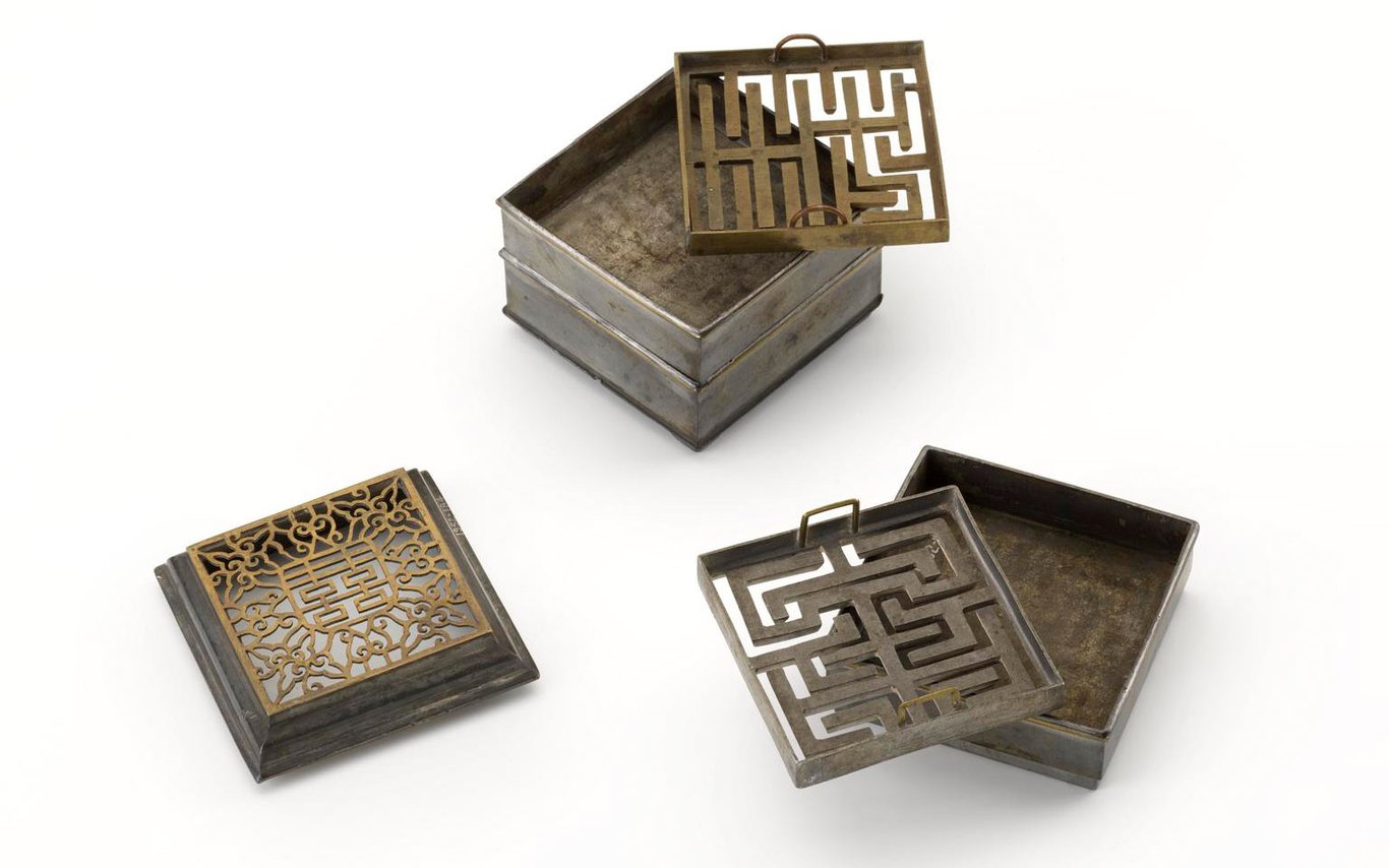 Horloge chinoise à encens en plusieurs parties, avec protection contre le vent
