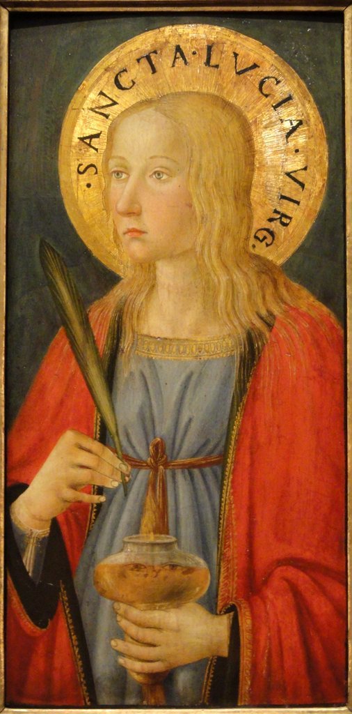 Den hellige Lucia af Cosimo Rosselli, Firenze, ca. 1470, tempera på træpanel – San Diego Museum of Art