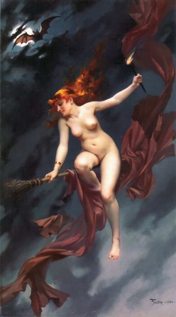 Heksesabbat. Malet af Luis Ricardo Falero, 1880.