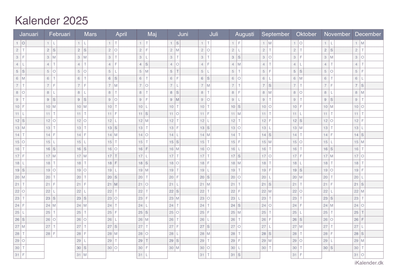 Kalender 2025 - Office