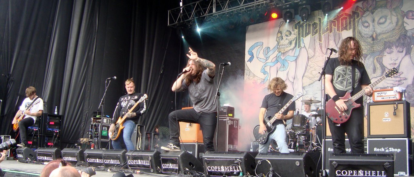 Kvelertak under deres koncert til festivalen Copenhell i København, den 18. juni 2011,