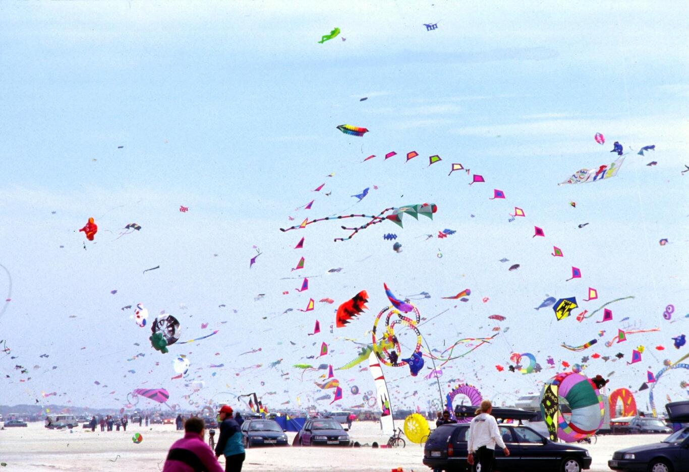 Udsigt over Fanø strand under festivalen